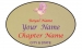 Gold Oval name Badge Artwork 27 Pink